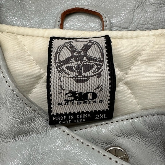 310 Motoring Automobile Specialist Vintage Racing Leather Jacket 2XL Vintage - Picture 4 of 16